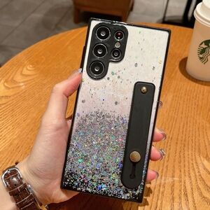 Galaxy S22 Case Galaxy S22 Plus Case Galaxy S22 Ultra Case Glitter Wrist Strap
